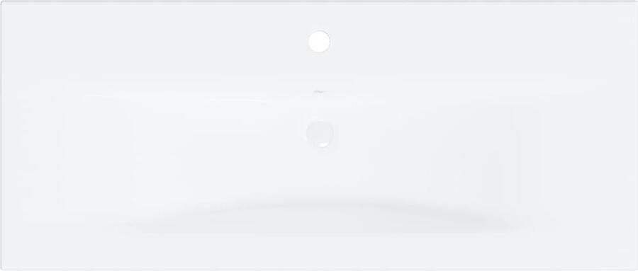 VidaXL Badkamermeubilair Wastafelkast met ingebouwde wastafel spaanplaat sonoma eiken Keramische Wastafel Sonoma Eiken Houten Kast