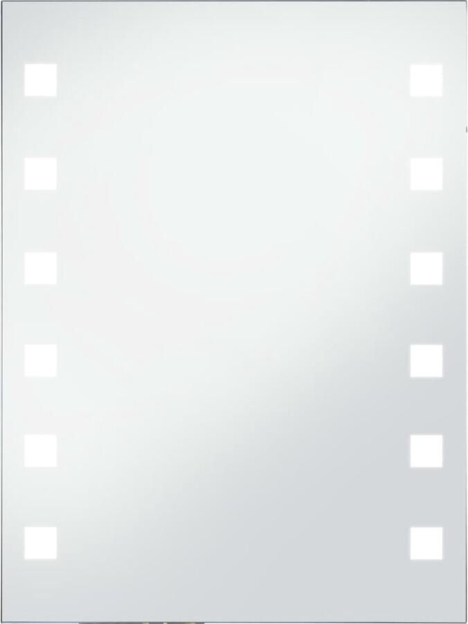 VidaXL Badkamerspiegel LED 60x80 cm Zilver LED Badkamerspiegel Badkamermeubel Spiegels Led Verlichting Make-up Spiegel Wandspiegel - Foto 2