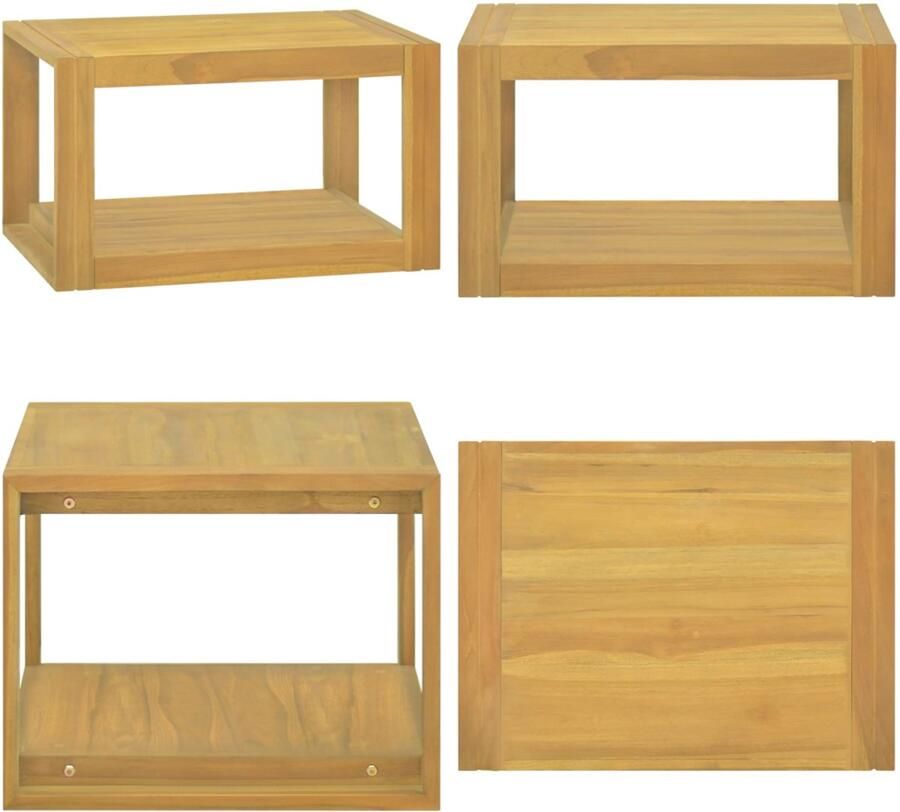 VidaXL Badkamerwandkast 60x45x35 cm massief teakhout Badkamerkast Badkamerkasten Badkamer Kast Badkamerkastje