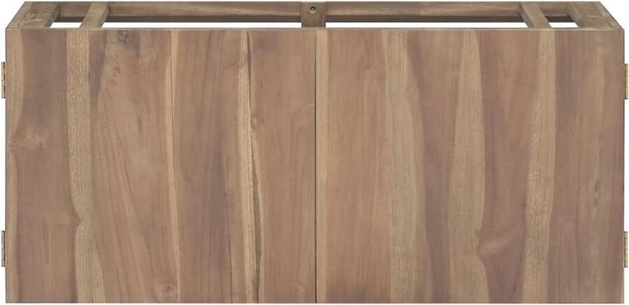 VidaXL Badkamerwandkast 90x39x40 cm Massief Teakhout Badkamermeubilair Teak Badkamerspiegel Wandkasten Badkamer Badkameropstelling Tweedekamer Meubels