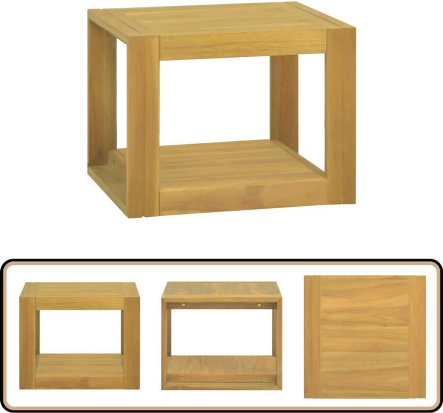 VidaXL Badkamerwandkast Massief Teakhout 45x45x35 cm Wandkast Badkamerspiegel Teak Badkamermeubels Kasten Badkamer Design Vintage Badkamer Accessoires Badkameroplossingen