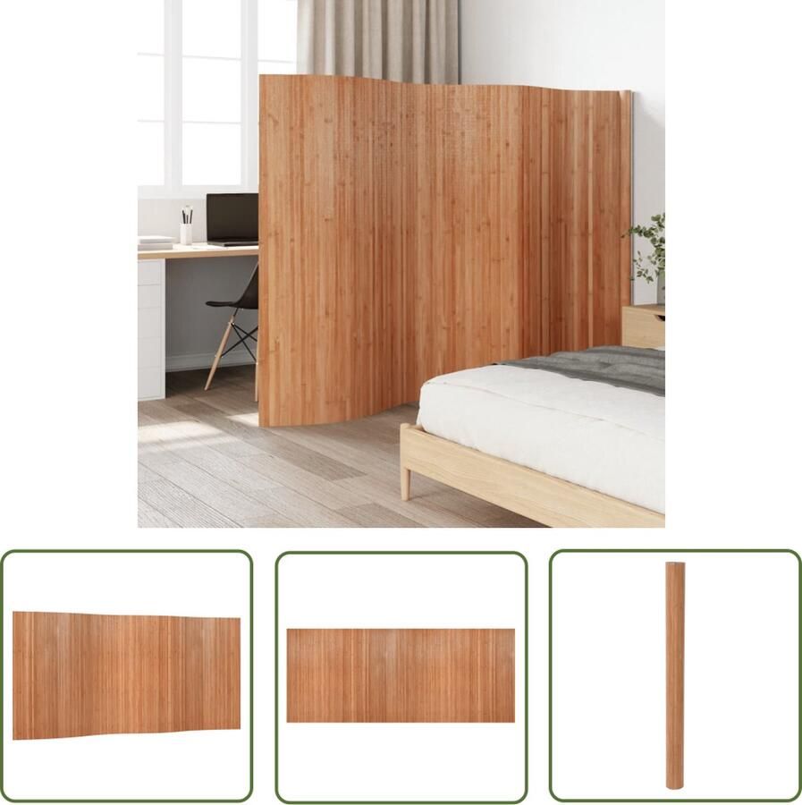 The Living Store Bamboe Kamerscherm 400x165 cm Multifunctioneel Kamerscherm Bamboe Scherm Privacy Screen Scheidingswand Interieurdecoratie