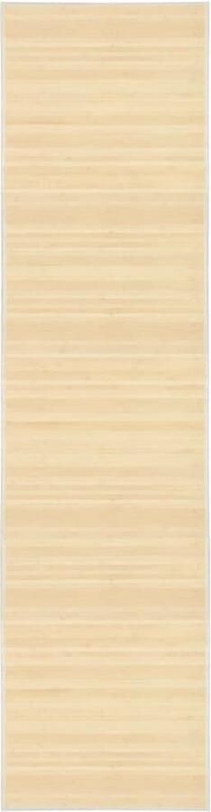 VidaXL Bamboe Tapijt 80x300 cm Naturel Bamboe Tapijt Natuurtapijt Vloerkleden Kamerdecoratie Living Decor Slaapkamer Accessoires Hal Runner - Foto 2