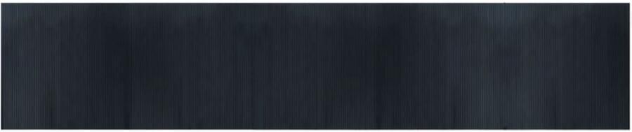 VidaXL Bamboe Vloerkleed 100x500 cm Grijs Bamboe Tapijt Vloerkleden Modern Tapijt Grijze Tapijt Groot Tapijt