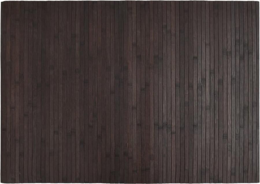 VidaXL Bamboe Vloerkleed 70x100 cm Donkerbruin