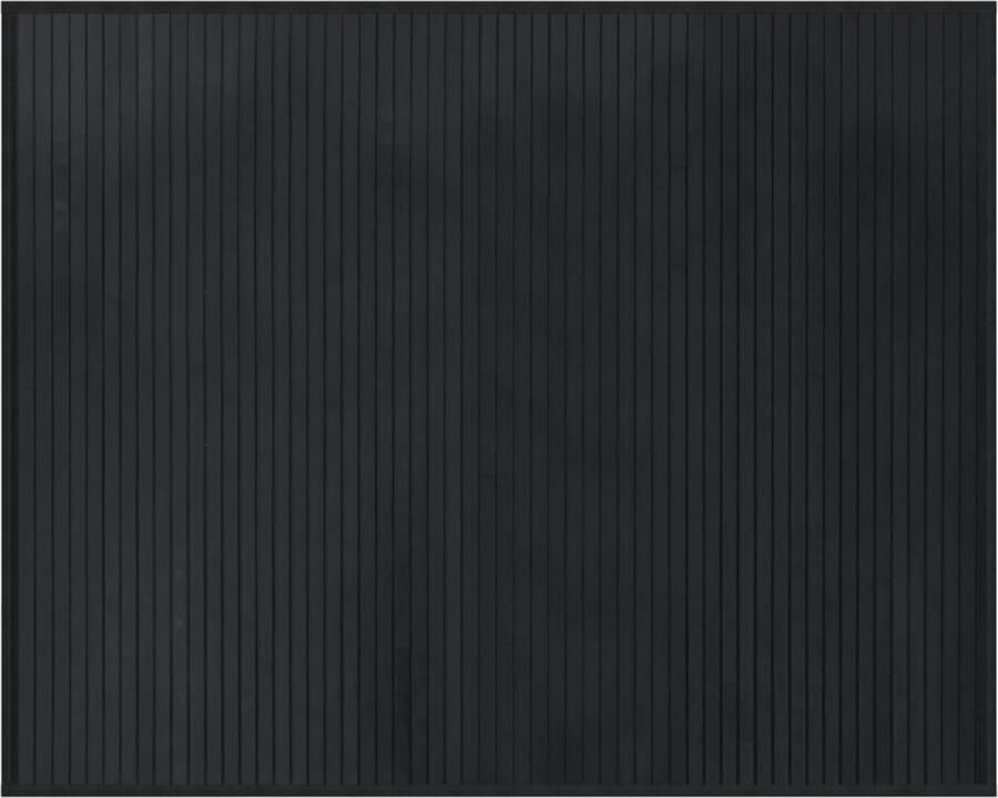 VidaXL Bamboe Vloerkleed Zwart 80x100 cm