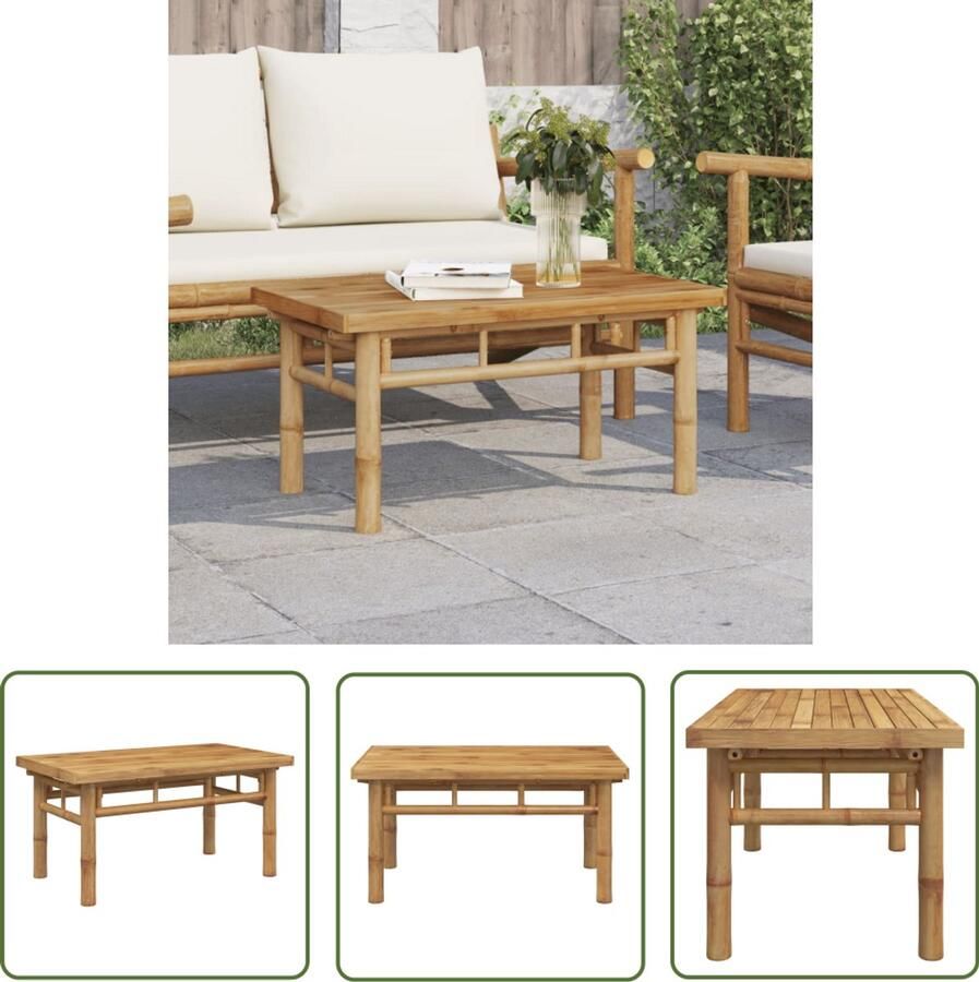 VidaXL Salontafel 70x40x35 cm bamboe Salontafel Bamboetafel Houten Tafel Interieurdecoratie Livingroom Furniture