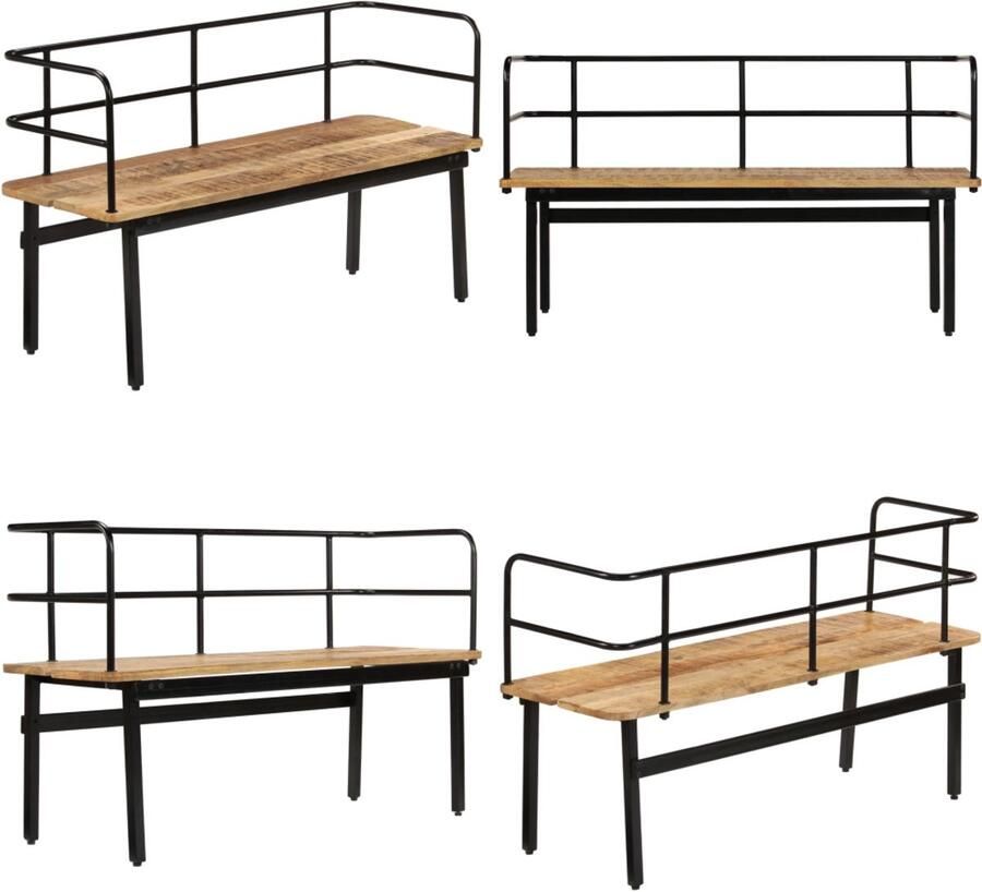 VidaXL Bank 120x40x70 cm massief mangohout Bank Banken Zitbank Zitbanken