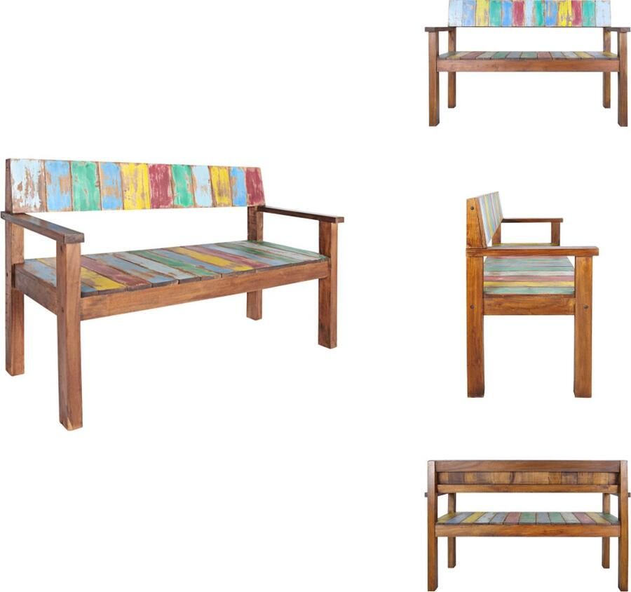 VidaXL Bank Banken Bankje Bankjes Bankje 115 cm massief gerecycled hout