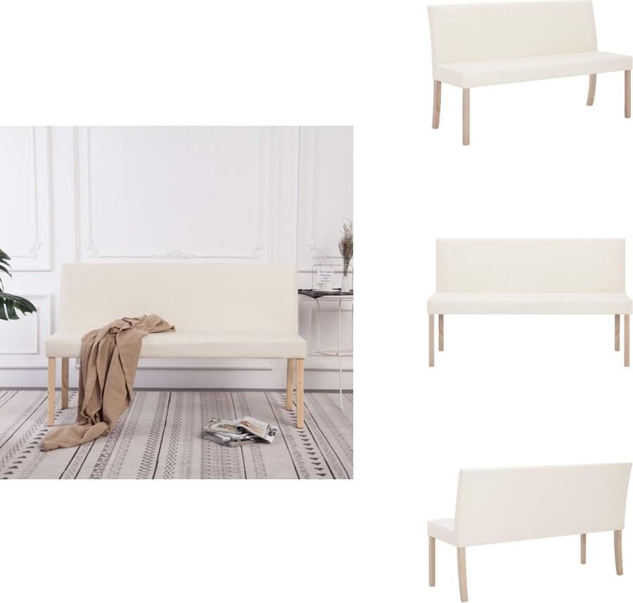 VidaXL Bank Grenenhout 139.5 x 54 x 85.5 cm Duurzaam frame Dik gevoerde bekleding Hocker