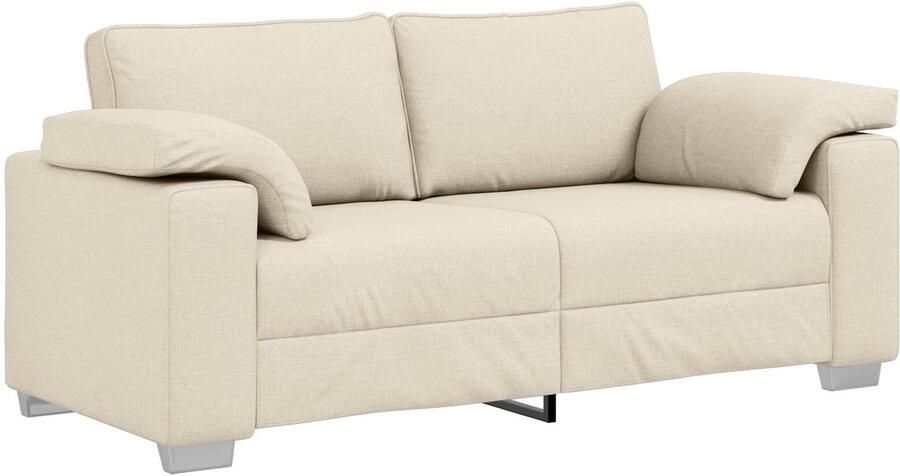 VidaXL Bank Beige Polyester 2.5-Zits Afneembare Hoezen Bank