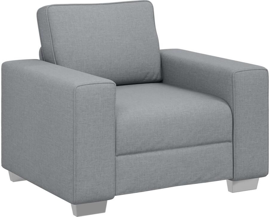 VidaXL Bank Lichtgrijs Polyester Standaard Duurzaam Accentstoel