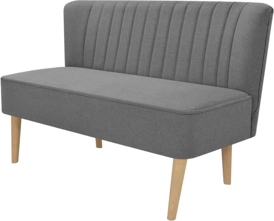 VidaXL Bank Lichtgrijs Stof 117x55 5x77 cm Tweezitsbank Sofa Banksofa Grijs Sofa Lounge Meubilair Living Room Furniture Comfortabele Bank Moderne Bank Scandinavische Bank Budgetvriendelijke Bank - Foto 2