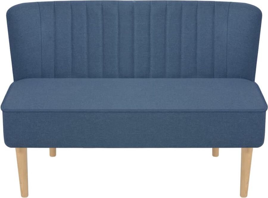VidaXL Bank Stoffen bekleding 117x55 5x77 cm Blauw Tweezitsbank Banksofa Blauwe Bank Stof Bank Lounge Meubels Living Room Furniture Comfortabele Bank Modere Bank Scandinavische Bank