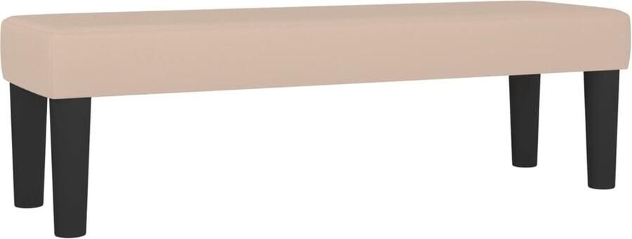 VidaXL Bankje 100x30x30 cm Cappuccino Kunstleer Bank Bruine Bank Kapstok Salon Meubilair Comfortabele Bank