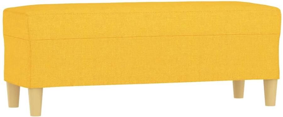 VidaXL Bankje 100x35x41 cm stof lichtgeel Bankje Bankjes Bank Zitbank