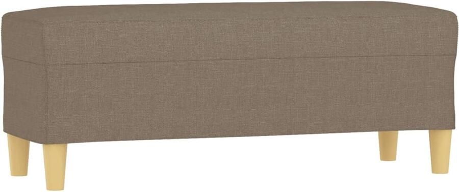 VidaXL Bankje 100x35x41 cm stof taupe Bankje Bankjes Bank Zitbank