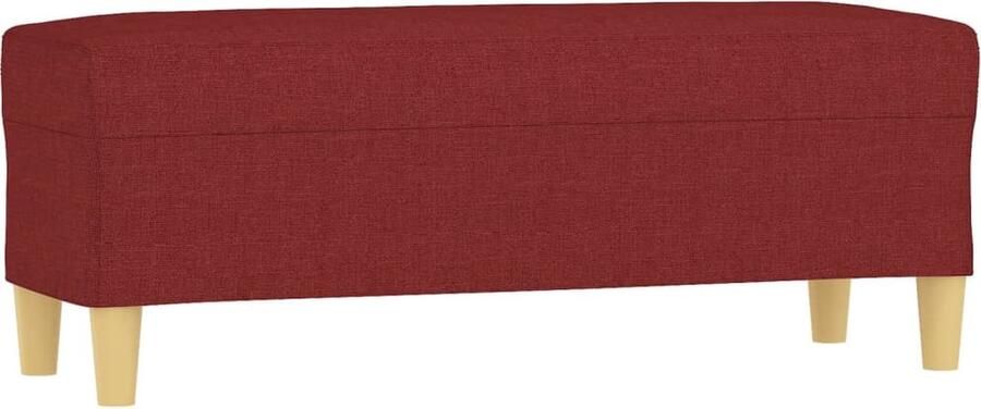 VidaXL Bankje 100x35x41 cm Stof Wijnrood Benodigdheden Tuin Tuinbank Rood Stoffen Bankje Buitenbank Lounge Set
