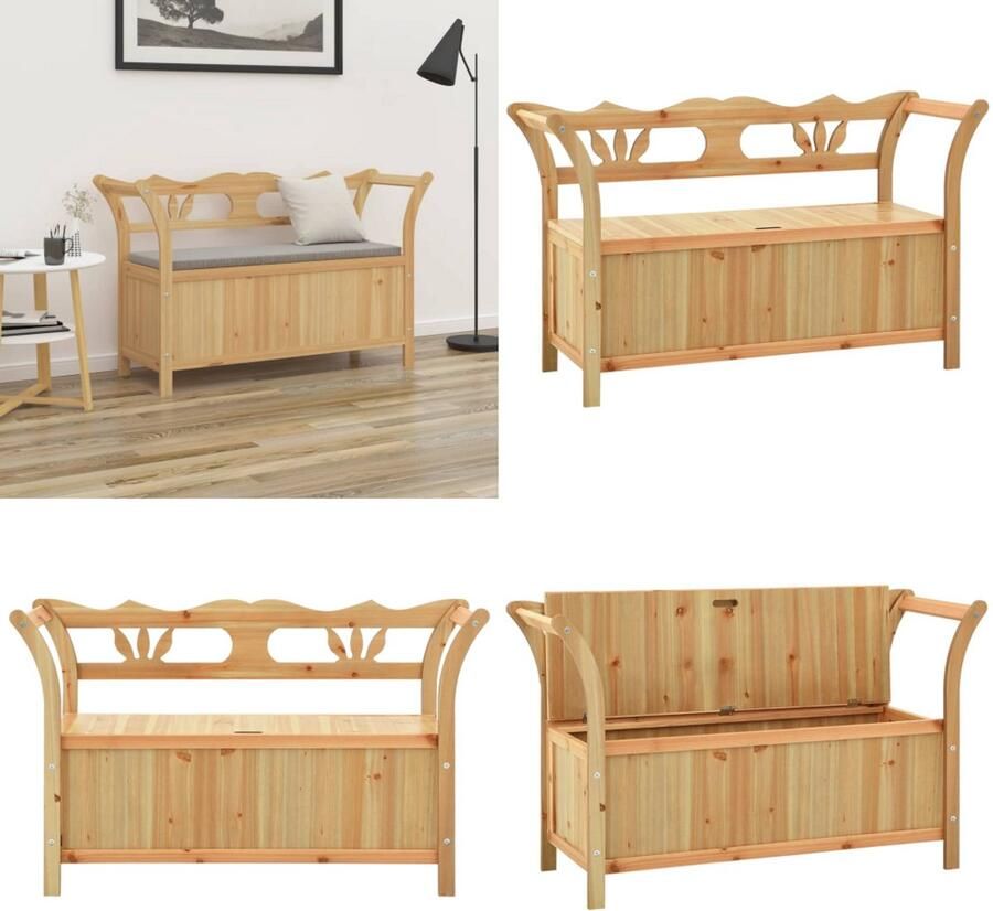 VidaXL Bankje 107x45x75 5 cm massief vurenhout Bank Banken Bankje Parkbank
