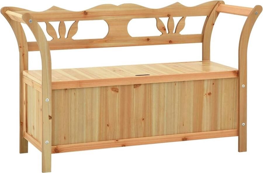 VidaXL Bankje 107x45x75 5 cm Massief Vurenhout Banken Houten Bank Bankstel Salontafel Interieurdecoratie
