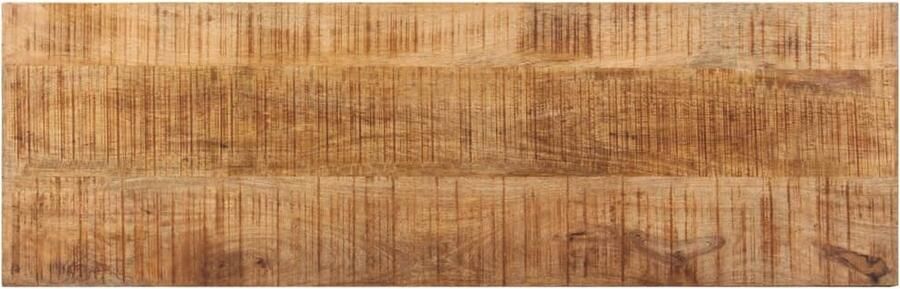 VidaXL Bankje 110 cm Mangohout en Staal Industriele Bank Mango Hout Bank Halbank Entree Bank Bruine Bank Zwarte Bank - Foto 2
