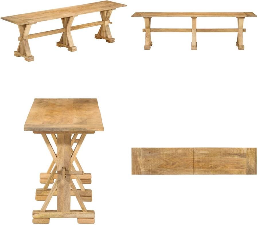 VidaXL Bankje 160x35x45 cm massief mangohout Bankje Bankjes Zitbank Zitplaats