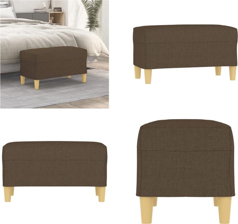 VidaXL Bankje 70x35x41 cm stof bruin Bankje Bankjes Bank Zitbank