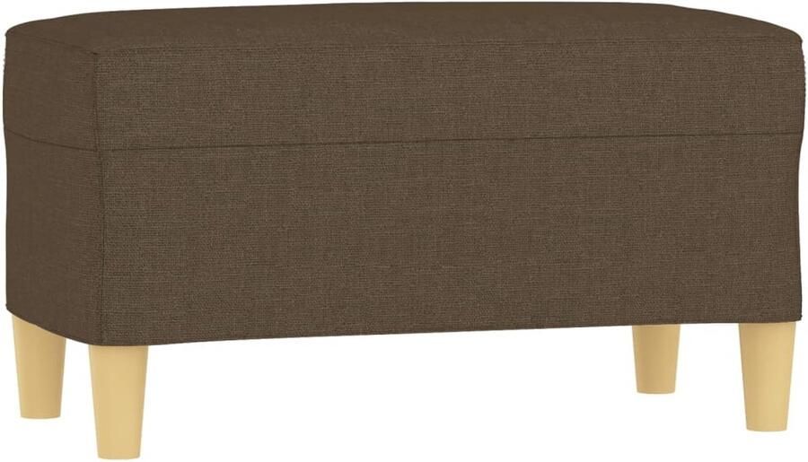 VidaXL Bankje 70x35x41 cm Stof Bruin Bruine Bank Stoffen Bank Salontafel Bijzettafel Kleine Bank