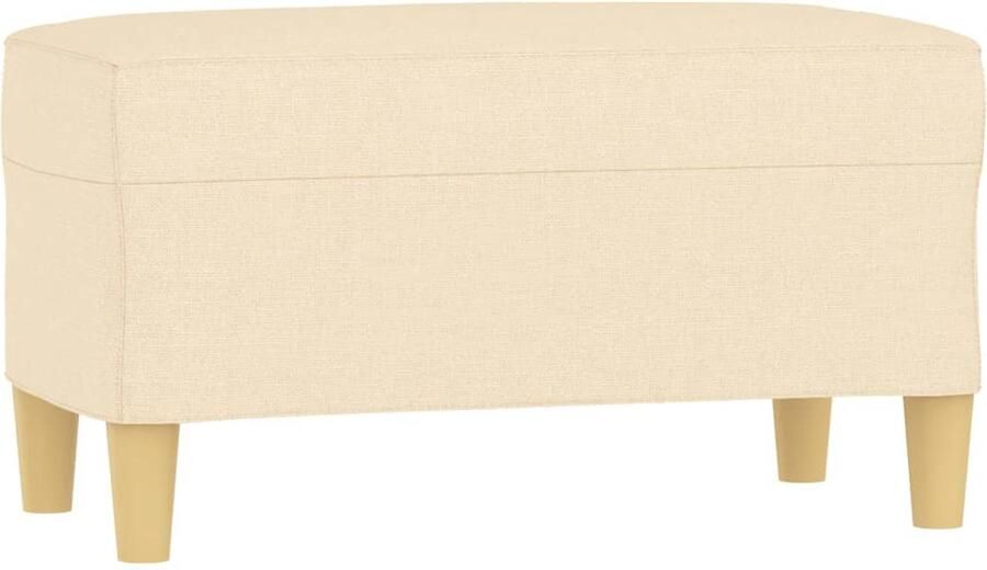 VidaXL Bankje 70x35x41 cm stof crèmekleurig Bankje Bankjes Bank Zitbank