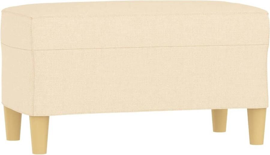 VidaXL Bankje 70x35x41 cm Stof Crèmekleurig Bankje Stoffen Bankje Creme Bankje Kleine Bank Bijzettafel