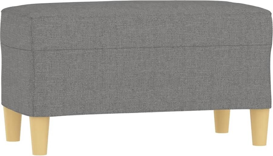VidaXL Bankje 70x35x41 cm Stof Donkergrijs Bankje Stoffen Bank Donkere Bank Salon Meubilair Bijzettafel