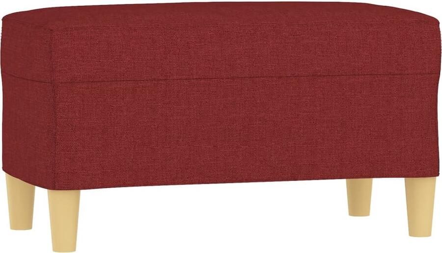 VidaXL Bankje 70x35x41 cm Stof Wijnrood Comfortabele Stoffen Bank Rood Bankje Kleine Bank Salonbank Bijzettafel