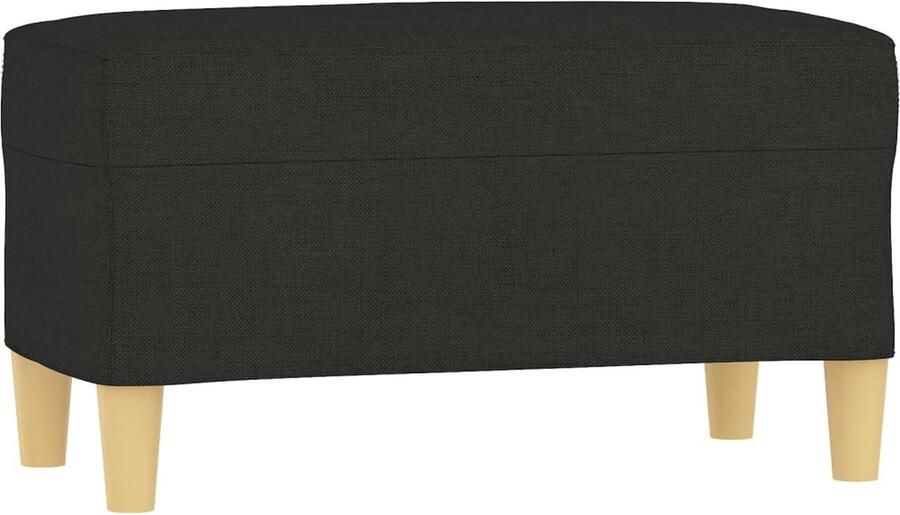VidaXL Bankje 70x35x41 cm Zwart Stof Bankje Stoffen Bank Kleine Bank Bijzettafel Salon Meubilair