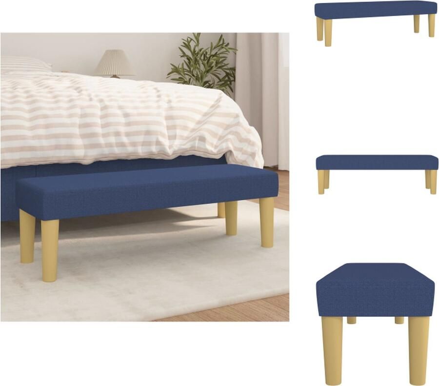 VidaXL Bankje Bankjes Bank Zitbank Bankje 100x30x30 cm stof blauw