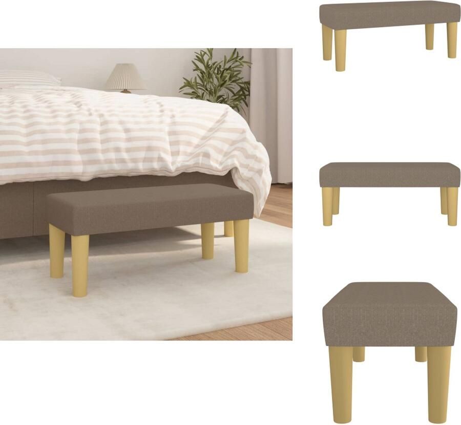 VidaXL Bankje Bankjes Bank Zitbank Bankje 70x30x30 cm stof taupe