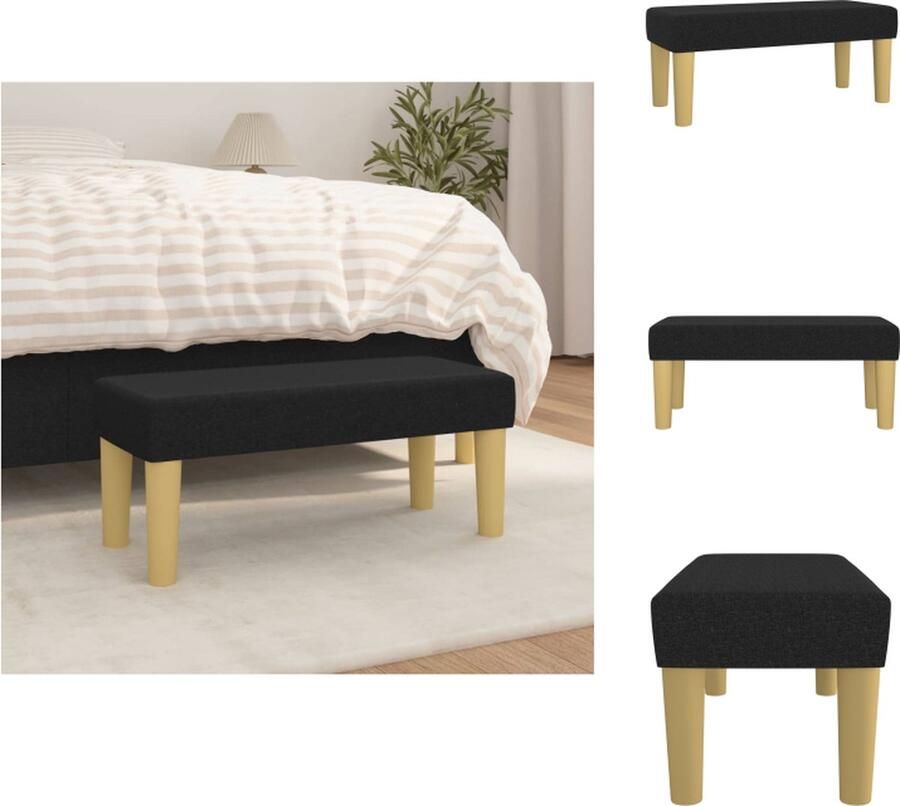 VidaXL Bankje Bankjes Bank Zitbank Bankje 70x30x30 cm stof zwart