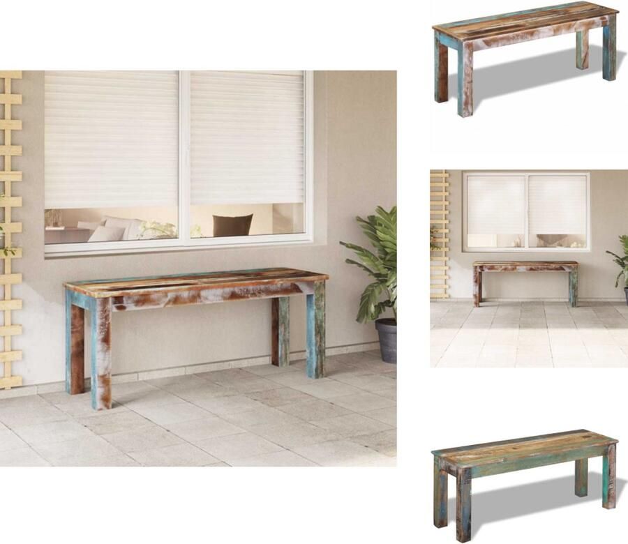 VidaXL Bankje Bankjes Zitbankje Zitbankjes Bankje 110x35x45 cm massief gerecycled hout