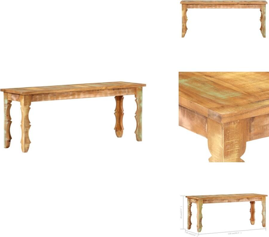 VidaXL Bankje Bankjes Zitbankje Zitbankjes Bankje 110x35x45 cm massief gerecycled hout