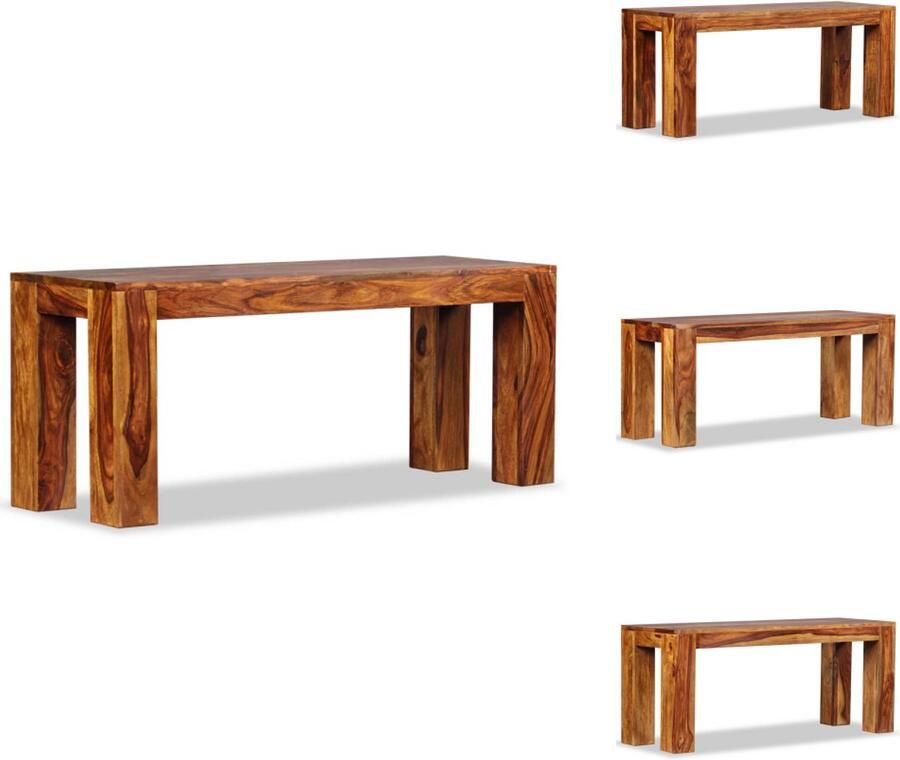 VidaXL Bankje Bankjes Zitbankje Zitbankjes Bankje 110x35x45 cm massief sheeshamhout