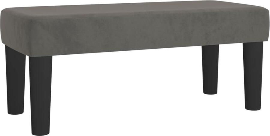 VidaXL Bankje Fluweel 70x30x30 cm Donkergrijs Fluweel Bank Donkere Bank Multifunctionele Bank Salonbank Bijzettafel