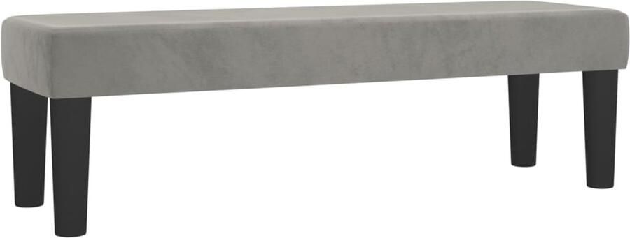 VidaXL Bankje Fluweel Lichtgrijs 100x30x30 cm Fluweel Bank Licht Grijze Bank Salonbank Bijzettafel Bankstel
