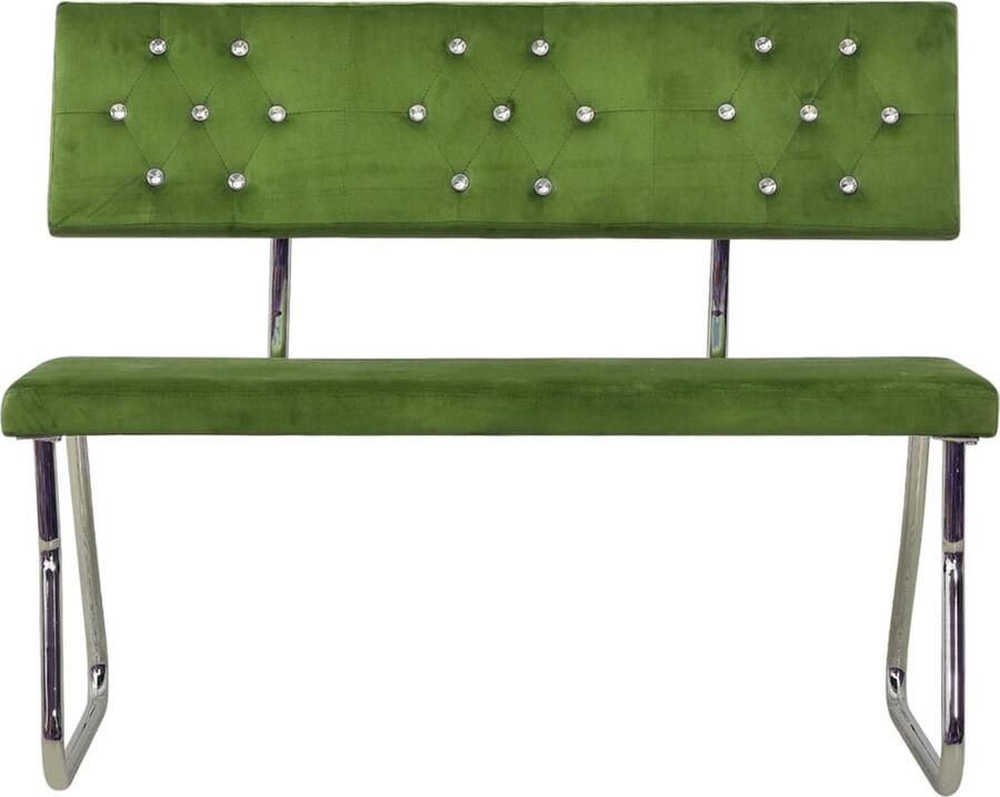 VidaXL Bankje Fluweel Lichtgroen 110 cm Fluweelbank Velvet Bank Groene Bank Kleine Bank Salontafel Entreebank Comfortabele Bank Designbank Moderne Bank Luxe Bank