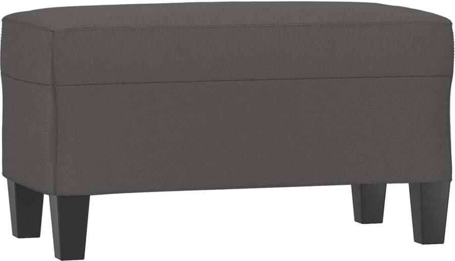 VidaXL Bankje Kunstleer Grijs 70x35x41 cm Kunstleder Bank Grijze Bank Salonbank Bijzettafel Kleine Bank