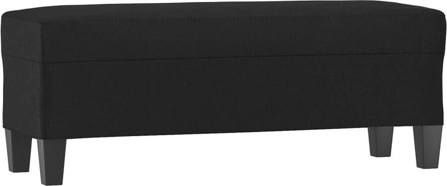 VidaXL Bankje Kunstleer Zwart 100x35x41 cm Bank Zwarte Bank Kunstleder Bank Salonbank Zitbank