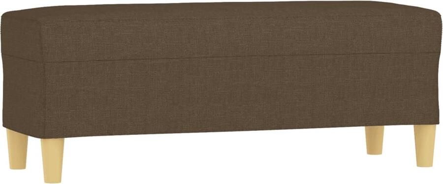 VidaXL Bankje Stof 100x35x41 cm Bruin Bankje Bruin Bankje Salonbankje Bijzettafel Voetenbank