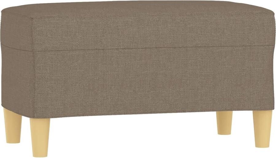 VidaXL Bankje Stof Taupe 70x35x41 cm Benk Tuinbank Stoffen Bank Comfortabel Zitten Buitenbank