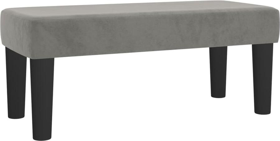 VidaXL Bankje van fluweel lichtgrijs 70x30x30 cm Multifunctionele Bank Bankje Salontafel Stoffen Bank Fluweel Bank