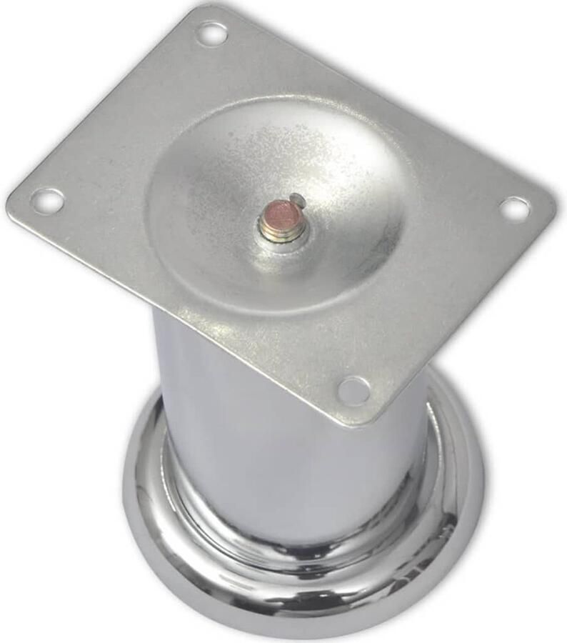 VidaXL -Bankpoten-rond-chroom-60-mm-4-st