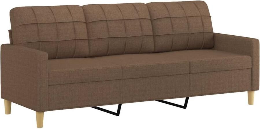 The Living Store Bank X 3-zitsbank 198x77x80 cm Bruin Drie Persoons Bank Banks Kopen Hoekbank Lounge Bank Lederen Bank