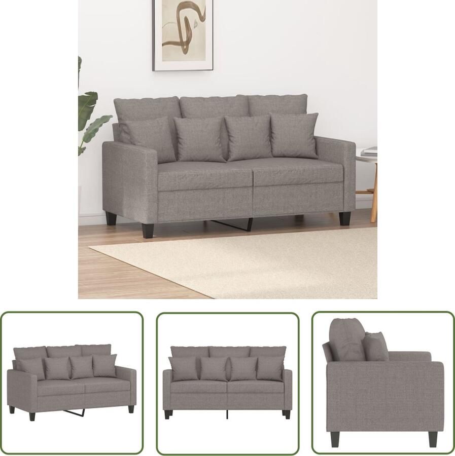 The Living Store Bank Banken 138 x 77 x 80 cm Taupe Tweezitsbank Banks Kopen Lounge Meubilair Salonmeubels Fauteuils